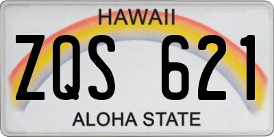 HI license plate ZQS621