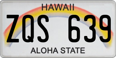 HI license plate ZQS639