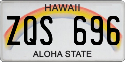 HI license plate ZQS696