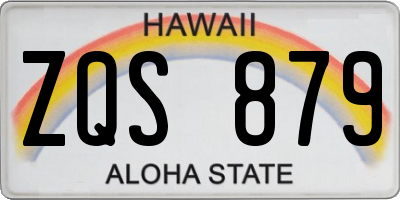HI license plate ZQS879