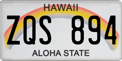 HI license plate ZQS894