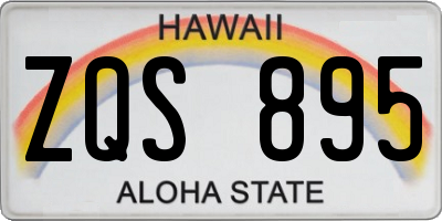 HI license plate ZQS895