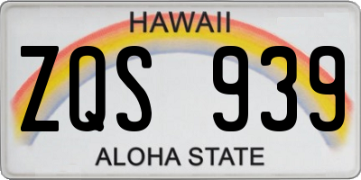 HI license plate ZQS939