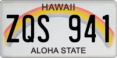 HI license plate ZQS941