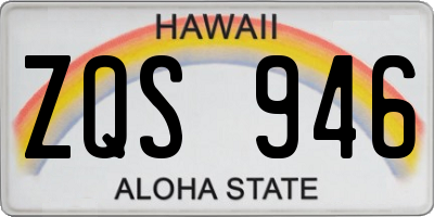 HI license plate ZQS946