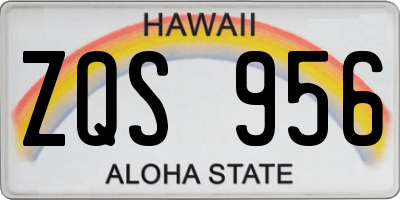 HI license plate ZQS956
