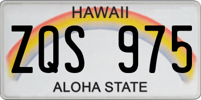 HI license plate ZQS975