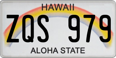 HI license plate ZQS979