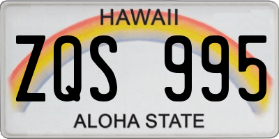 HI license plate ZQS995