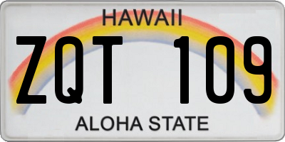 HI license plate ZQT109