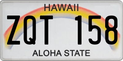 HI license plate ZQT158