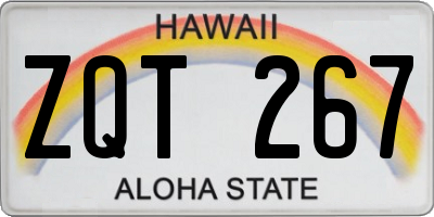 HI license plate ZQT267
