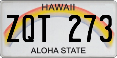 HI license plate ZQT273