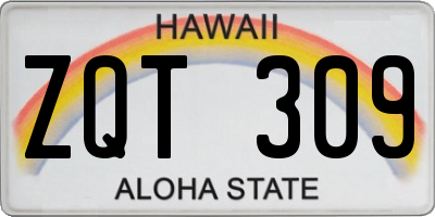 HI license plate ZQT309