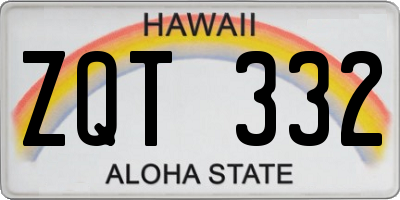 HI license plate ZQT332