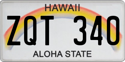 HI license plate ZQT340