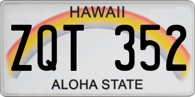 HI license plate ZQT352