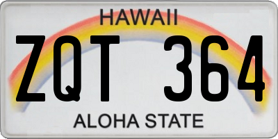 HI license plate ZQT364