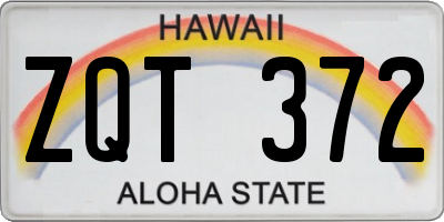 HI license plate ZQT372
