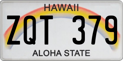 HI license plate ZQT379
