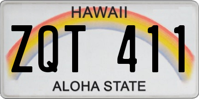HI license plate ZQT411