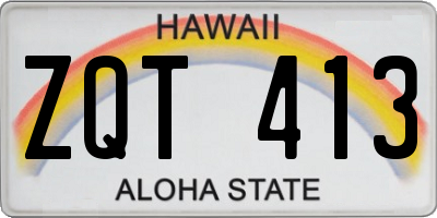 HI license plate ZQT413