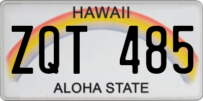 HI license plate ZQT485