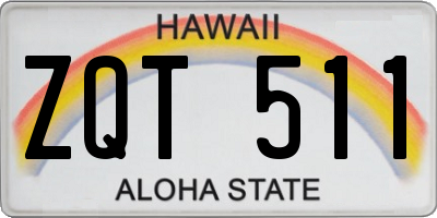 HI license plate ZQT511