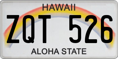 HI license plate ZQT526