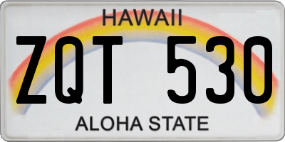 HI license plate ZQT530