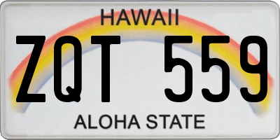 HI license plate ZQT559