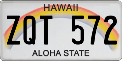 HI license plate ZQT572