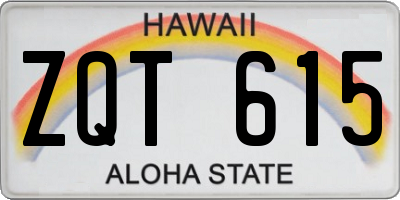 HI license plate ZQT615