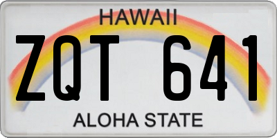 HI license plate ZQT641