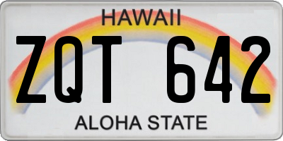 HI license plate ZQT642
