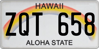 HI license plate ZQT658