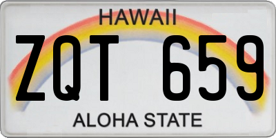 HI license plate ZQT659