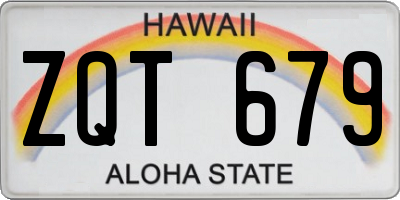 HI license plate ZQT679