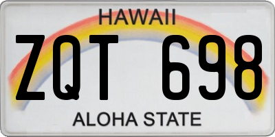 HI license plate ZQT698