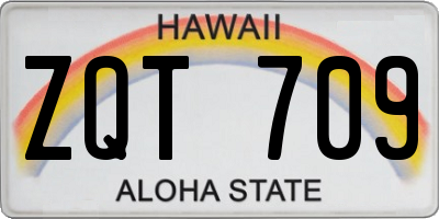 HI license plate ZQT709