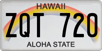 HI license plate ZQT720