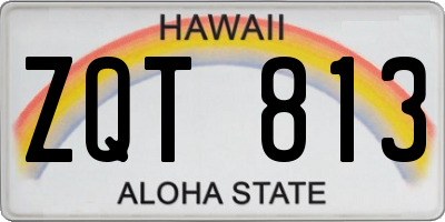 HI license plate ZQT813