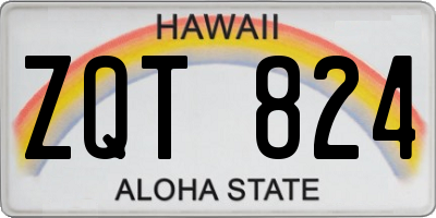 HI license plate ZQT824