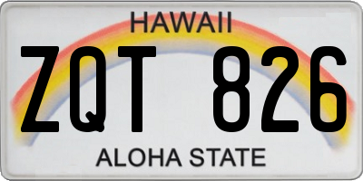 HI license plate ZQT826