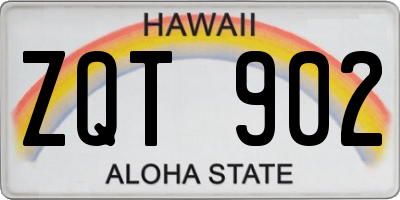 HI license plate ZQT902