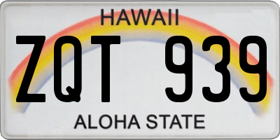 HI license plate ZQT939