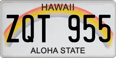 HI license plate ZQT955