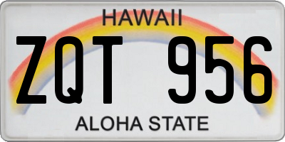 HI license plate ZQT956