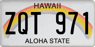 HI license plate ZQT971