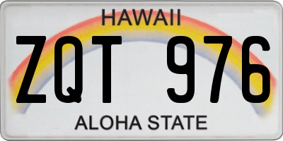 HI license plate ZQT976